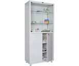 Медицинский шкаф Промет MED 2 1780/SG, 4 двери, 1 ключевой замок, 4 полки